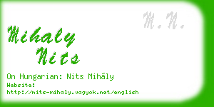 mihaly nits business card